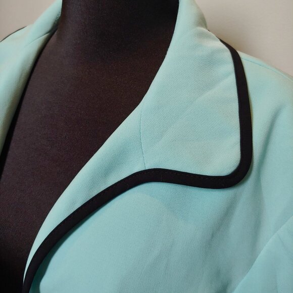 Vintage Teal Women's Blazer - Picture 3 of 4